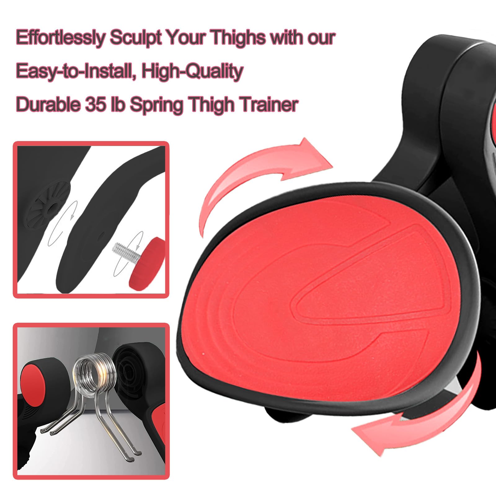 35lb Thigh Master - Pelvic Floor & Inner Thigh Exercise Equipment for Women & Men | Kegel Trainer, Pilates Workout Band for Home Gym, Office Under Desk Fitness & Postpartum Recovery
