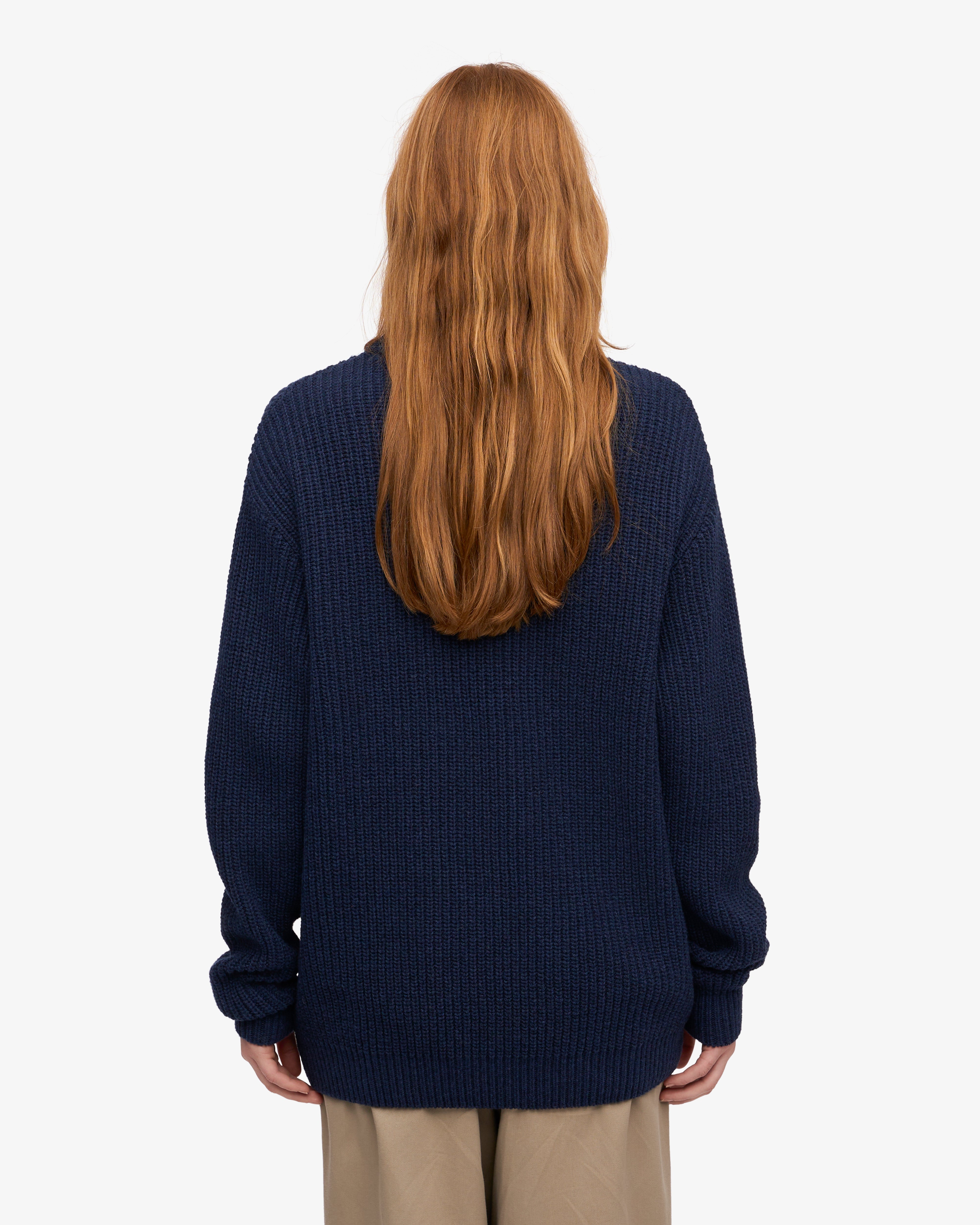Premium Merino Wool Quarter Zip Sweater for Men - Navy Blue | Warm & Breathable Layering for Outdoor Hiking & Casual Wear