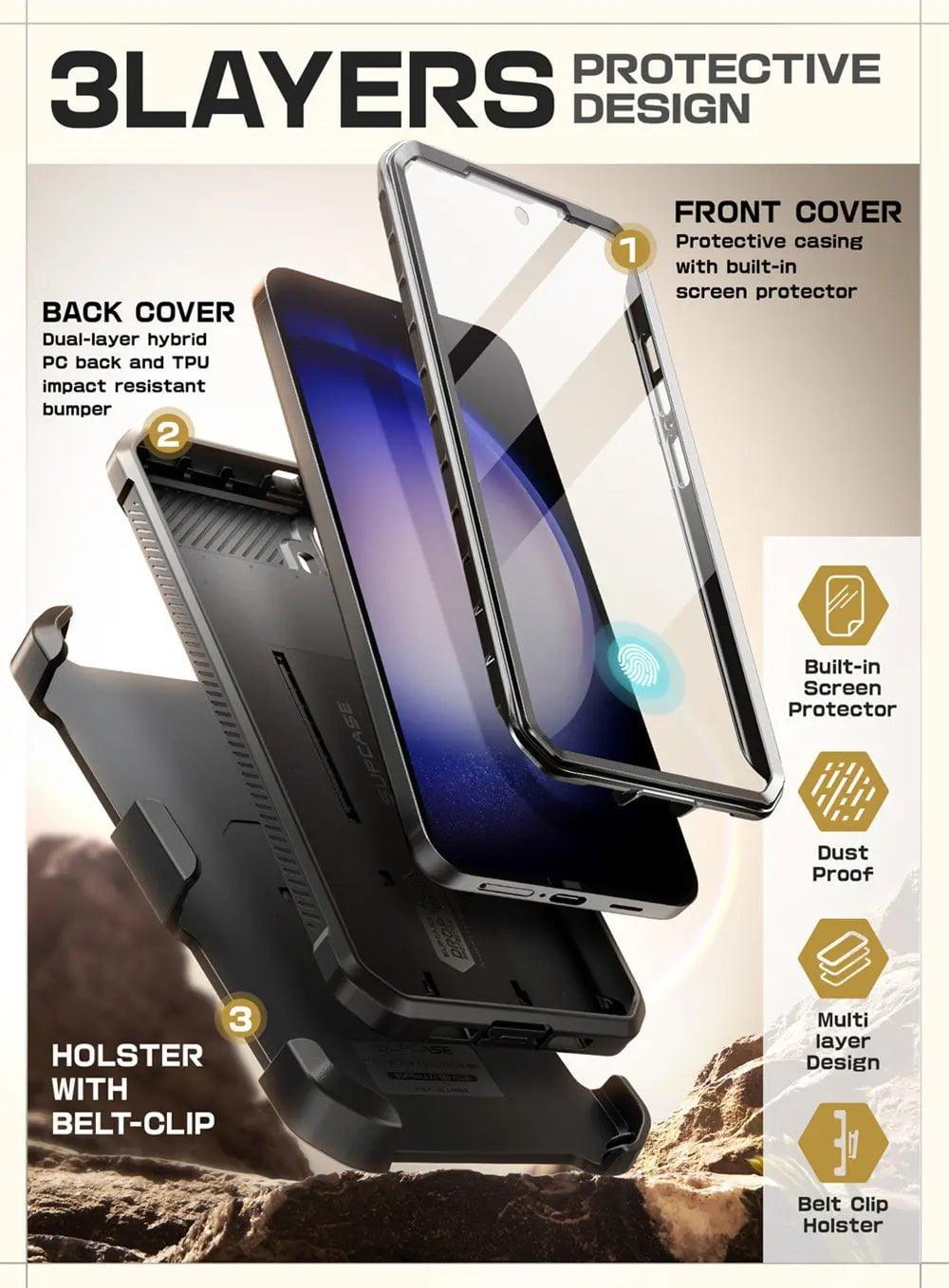 Samsung Galaxy S24 Plus Case, Supcase UB Pro Full Body Dual Layer Protective Cover - Shockproof, Drop Protection for Everyday Use & Outdoor Activities