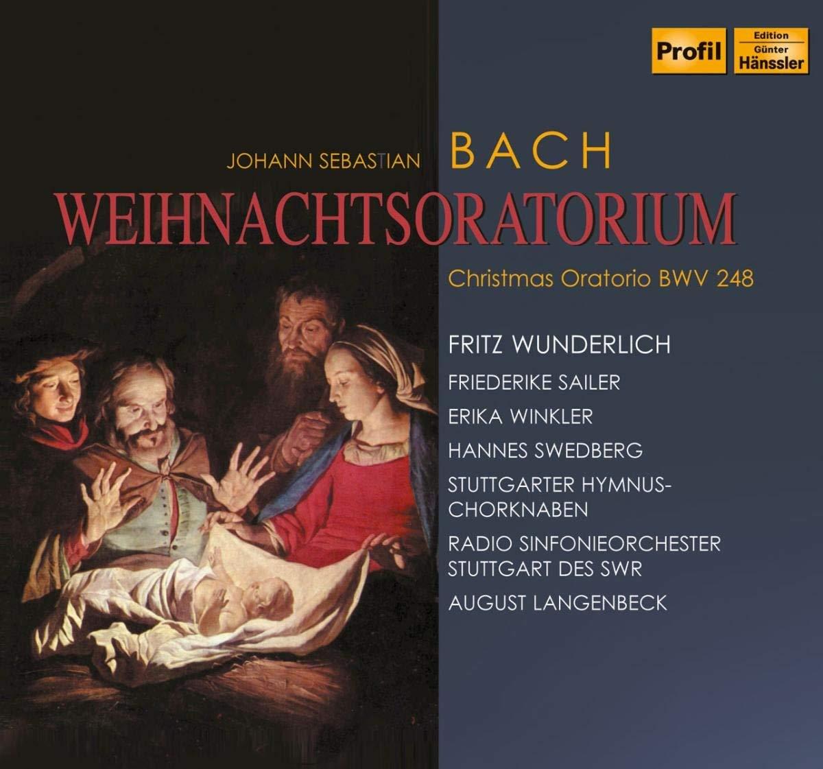 Bach Christmas Oratorio by Fritz Wunderlich - Premium Holiday Classical Music CD - Perfect for Christmas Celebrations & Winter Gatherings