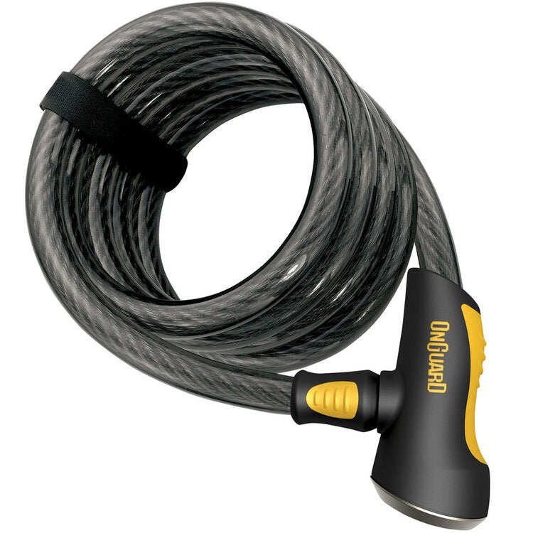 OnGuard Doberman 8027 Heavy Duty Coil Cable Key Lock - Secure Bikes, Motorcycles & Outdoor Equipment - Perfect for Urban Commuting & Storage Protection
