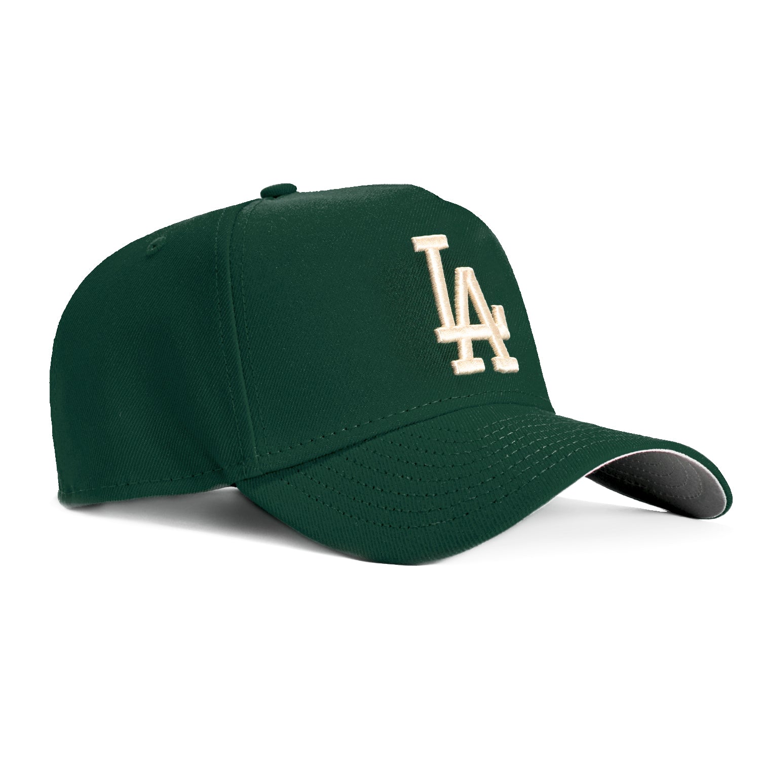 New Era 9Forty A-Frame Los Angeles Dodgers Snapback Baseball Cap - Green & Ivory | Adjustable Hat for Men & Women | Perfect for Baseball Games, Streetwear Fashion & Sports Fans