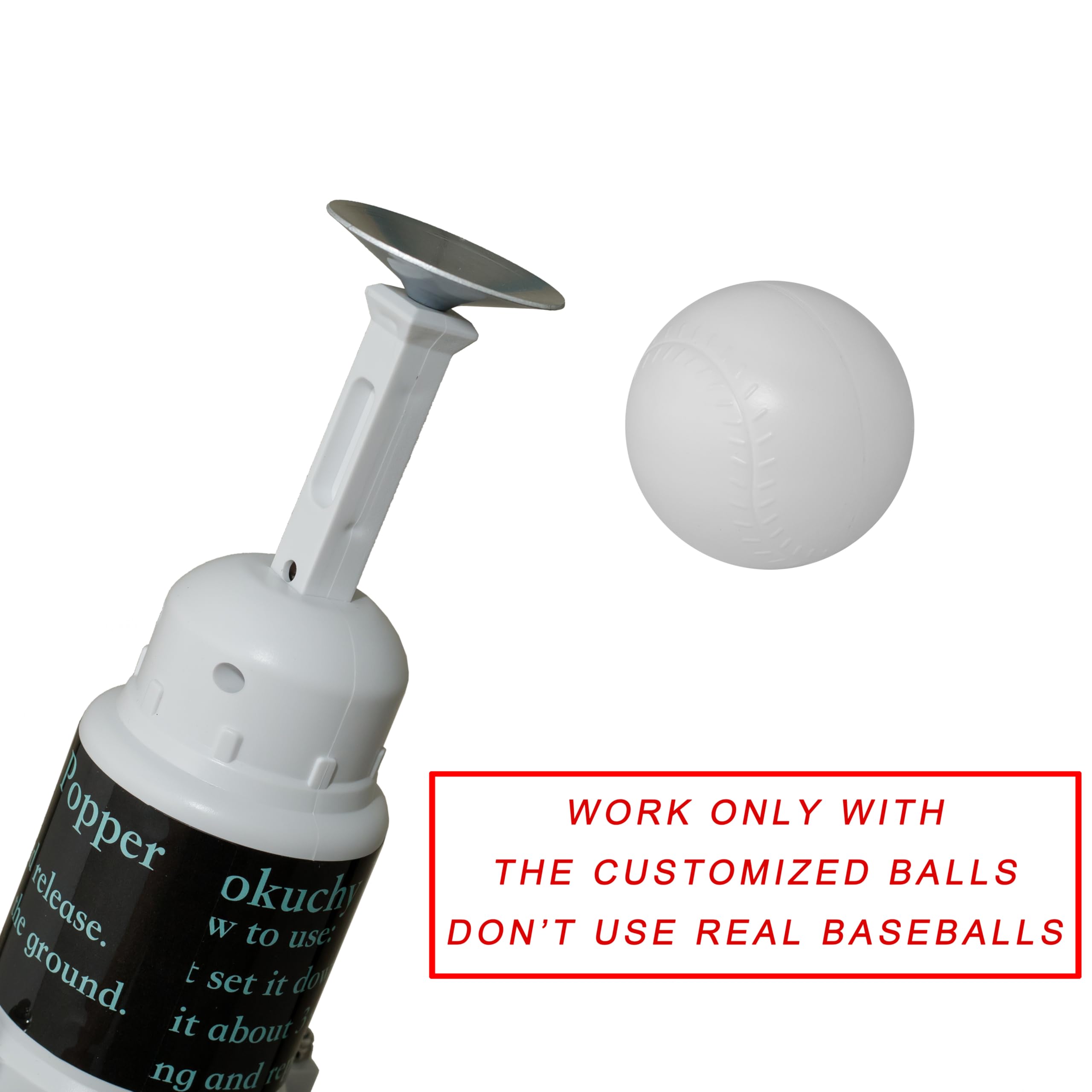 Baseball Training Tee Popper - Professional Hitting Tee for Perfect Swings | Baseball Practice Equipment with 5 Plastic Balls | Batting Machine for Solo Hitting Practice Without Pitcher | Ideal for Backyard Drills & Batting Cage Training