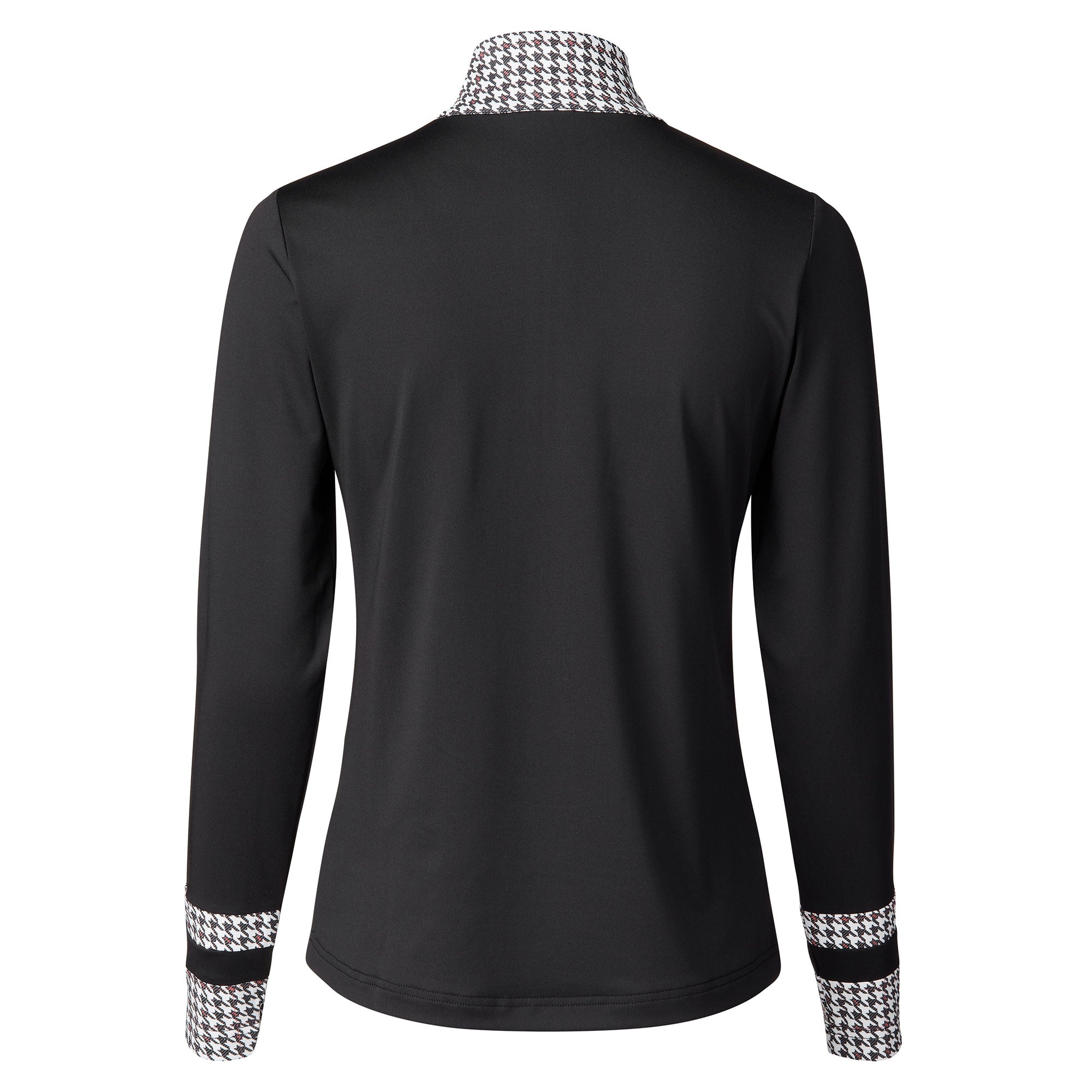 Women's Golf 1/2 Zip Pullover - Salma Black Athletic Top for Daily Sports & Outdoor Activities | Lightweight Performance Shirt for Golfing, Running & Casual Wear