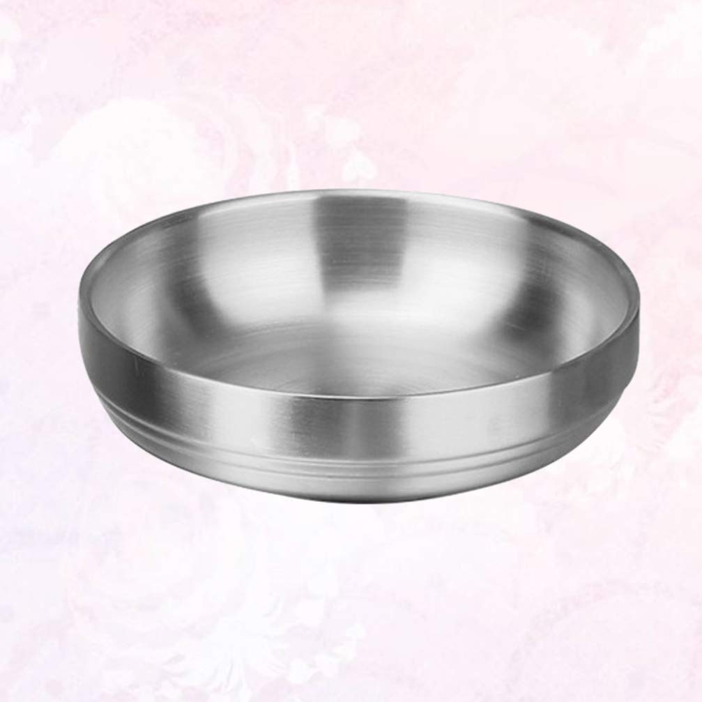 HEMOTON 3.5-Inch Stainless Steel Sauce Dishes - Round Seasoning Bowls for Sushi, Dipping Sauces & Appetizers | Durable Mini Plates for Home, Restaurant & Daily Use | Perfect for Entertaining, Parties & Asian Cuisine