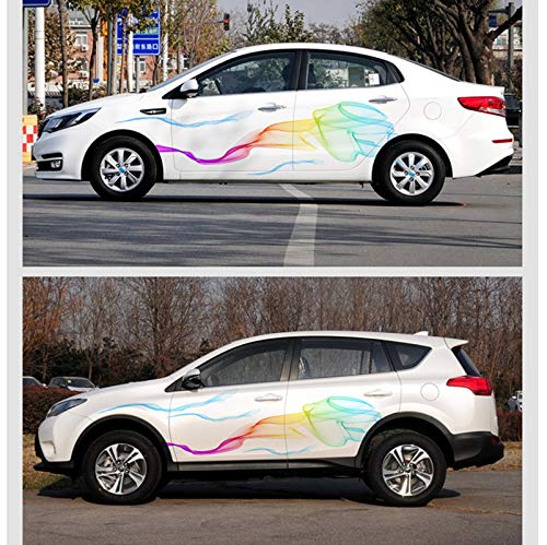 GiftCity Colorful Smoke Car Decal Set - Universal Vinyl Stickers for Car Body Customization | Perfect for Personalizing Vehicles, Enhancing Style, and Making Your Car Stand Out