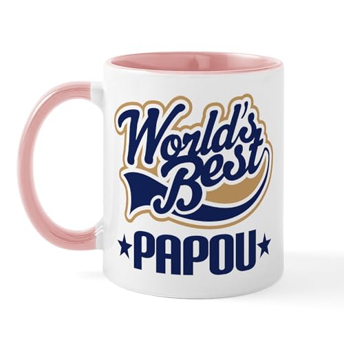 White/Pink Inside - Papou (Worlds Best) Mug
