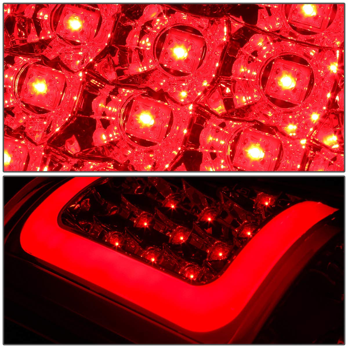 Auto Dynasty 3D LED Bar Tail Brake Lights for 2003-2007 Chevy Silverado & GMC Sierra Fleetside - Chrome Housing with Clear Lens - Enhanced Visibility & Style for Night Driving & Towing