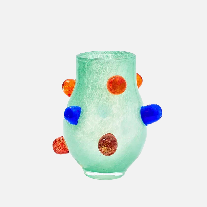 Gemstone Cluster Glass Vase & Candle Holder - Elegant Home Decor for Centerpieces, Wedding Decorations & Boho Style Interior Design
