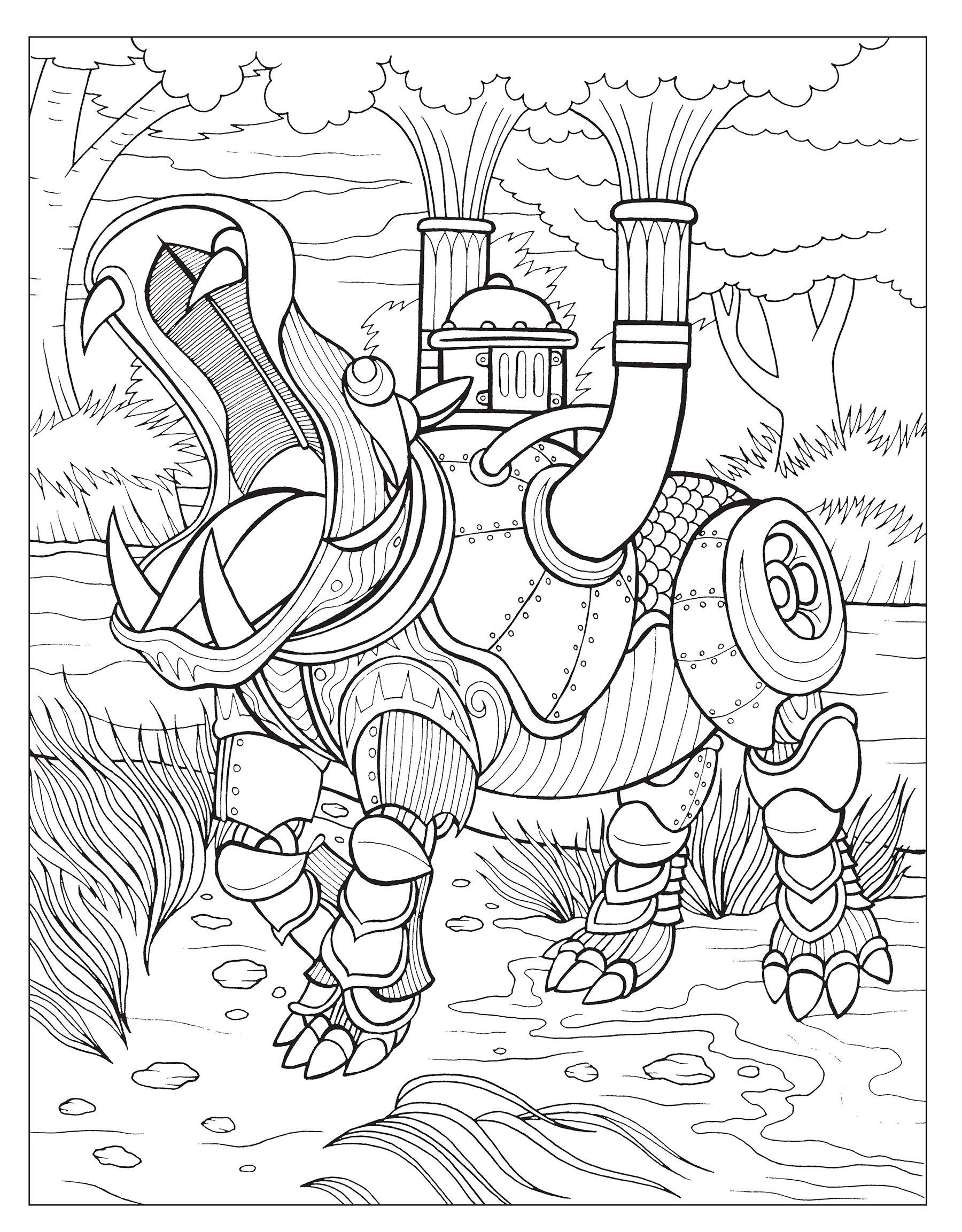 Steampunk Animals Coloring Book for Adults & Teens - 50+ Intricate Designs, Stress Relief & Creativity - Perfect for Relaxation, Art Therapy & Gifts | Dover Animal Coloring Books
