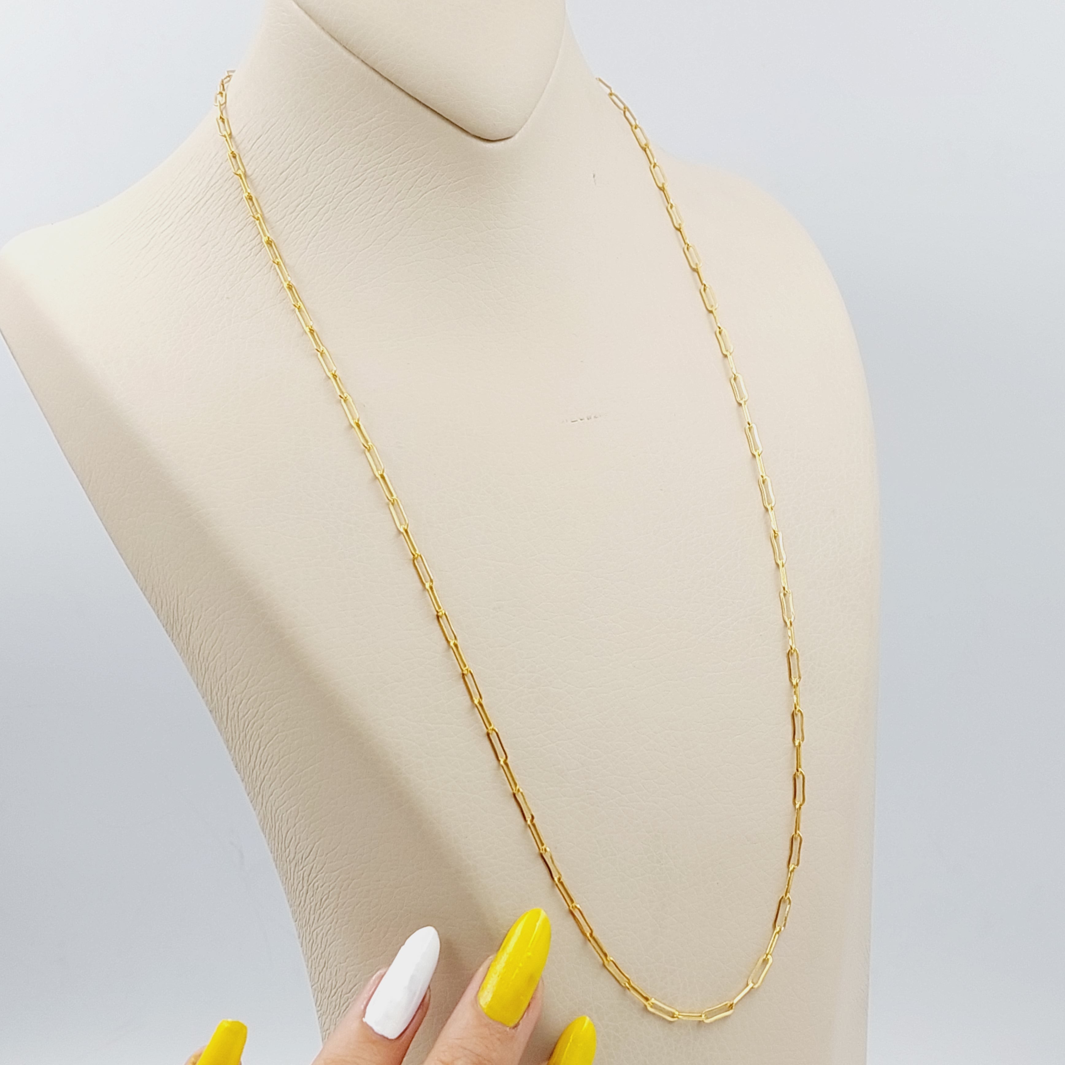 2.5mm Paperclip Chain Necklace 60cm - Dainty Gold/Silver Layering Chain for Women, Perfect for Everyday Wear & Gift Giving