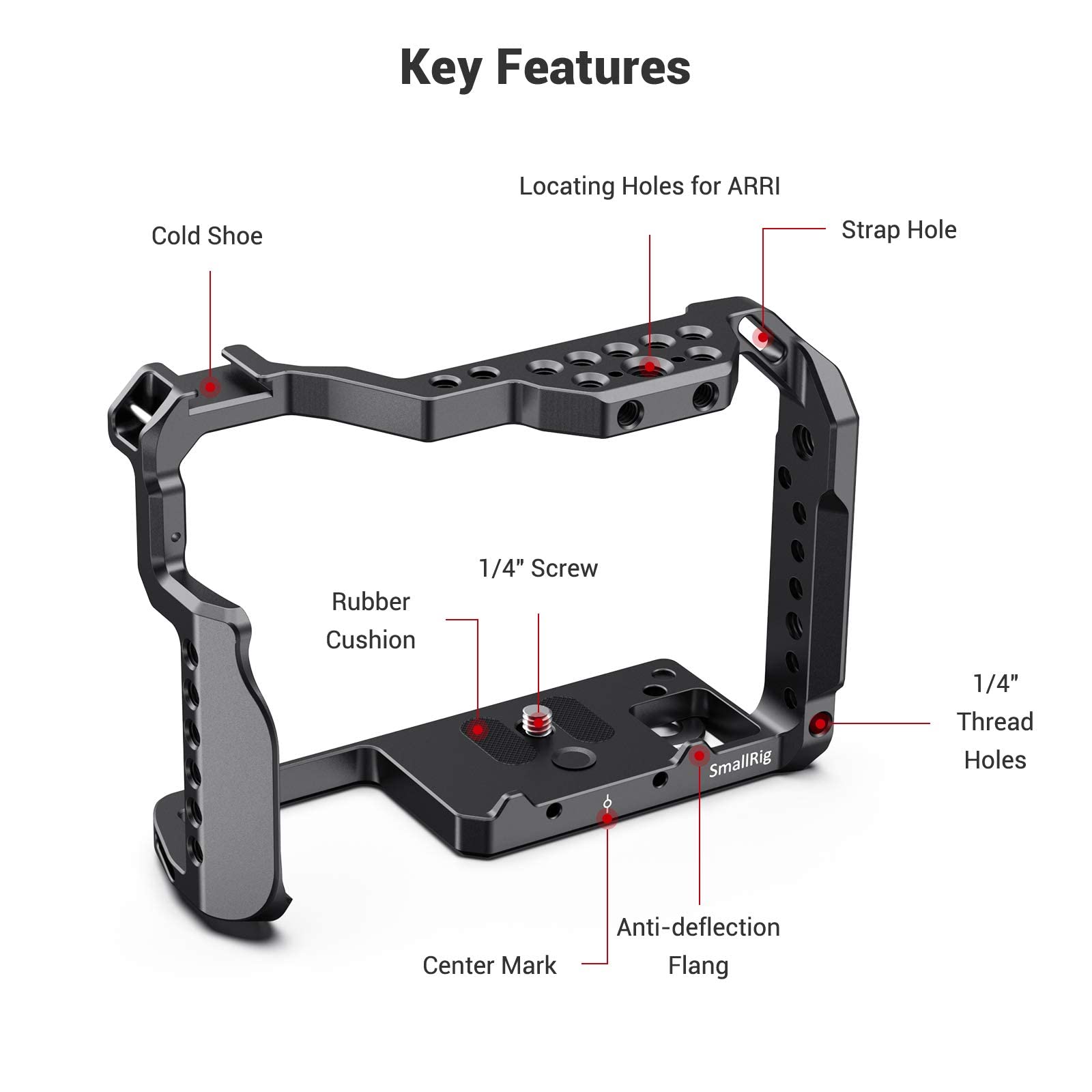 SMALLRIG GH5 GH5S Cage for Panasonic Lumix Camera & DMW-XLR1 - Upgraded Version 2049 | Professional Video Stabilization Cage for Filmmaking, Vlogging & Content Creation