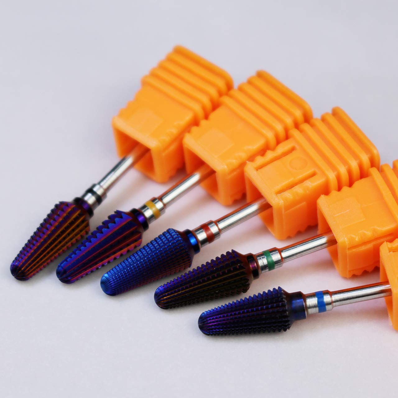 Purple Coated C & I Tapered Tornado & Texas Tornado Nail Drill Bit for Professional Nail Drill Machine - Perfect for Acrylic Nails, Gel Extensions & Nail Art