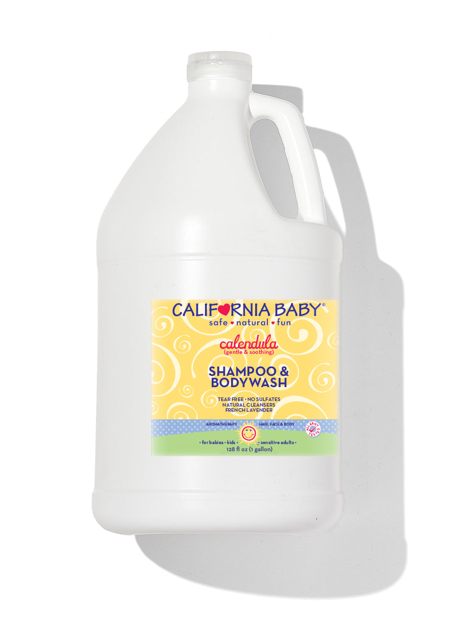 Calendula™ Shampoo & Body Wash (1 Gallon) - Natural Plant-Based Formula for Sensitive Skin & Hair - Perfect for Family Use, Spas, and Salons