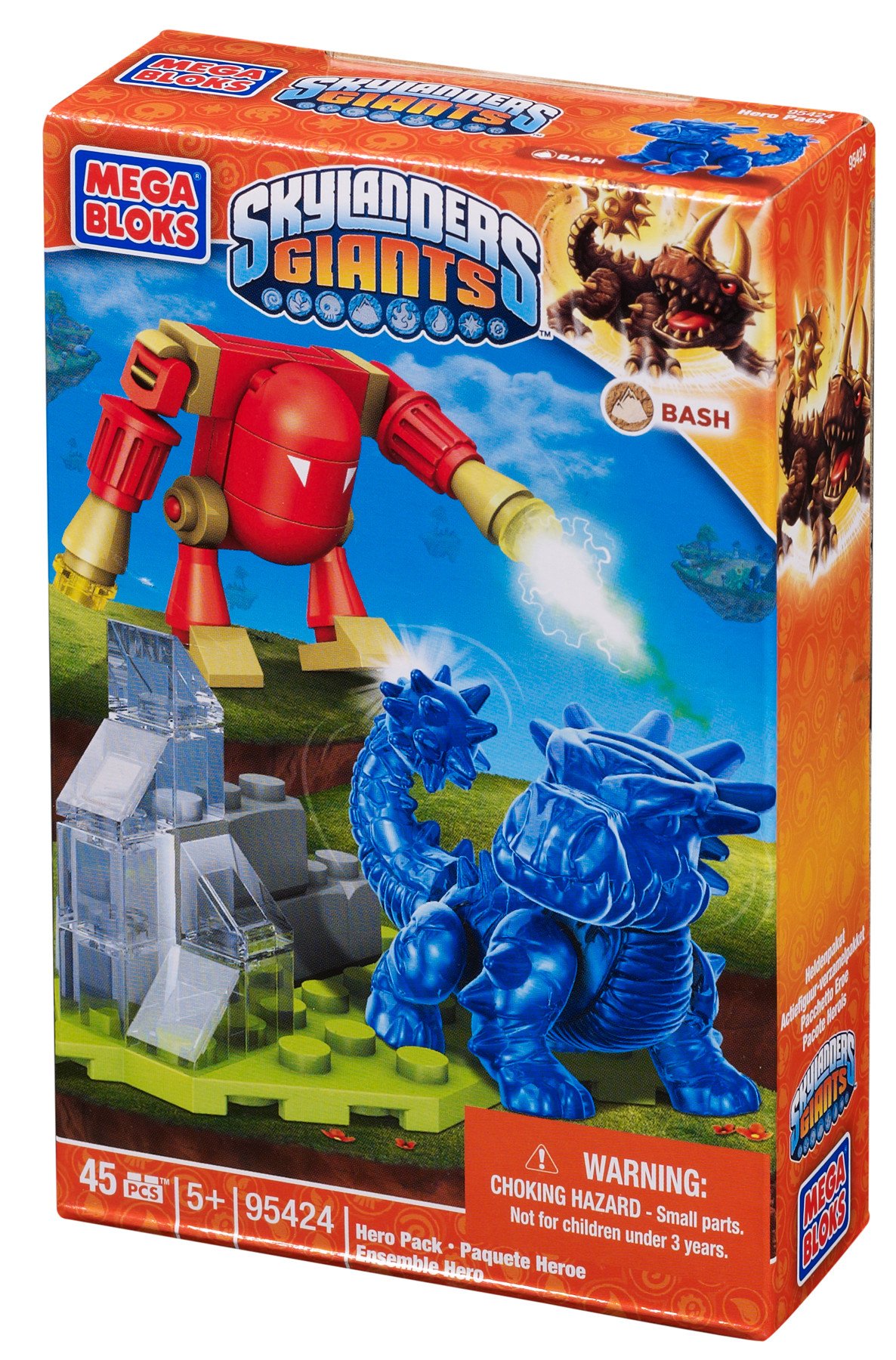 Mega Bloks Skylanders Translucent Bash Building Blocks Set - 100+ Pieces for Creative Construction, Perfect for Kids Ages 5+ | Great for Birthday Gifts & Imaginative Play