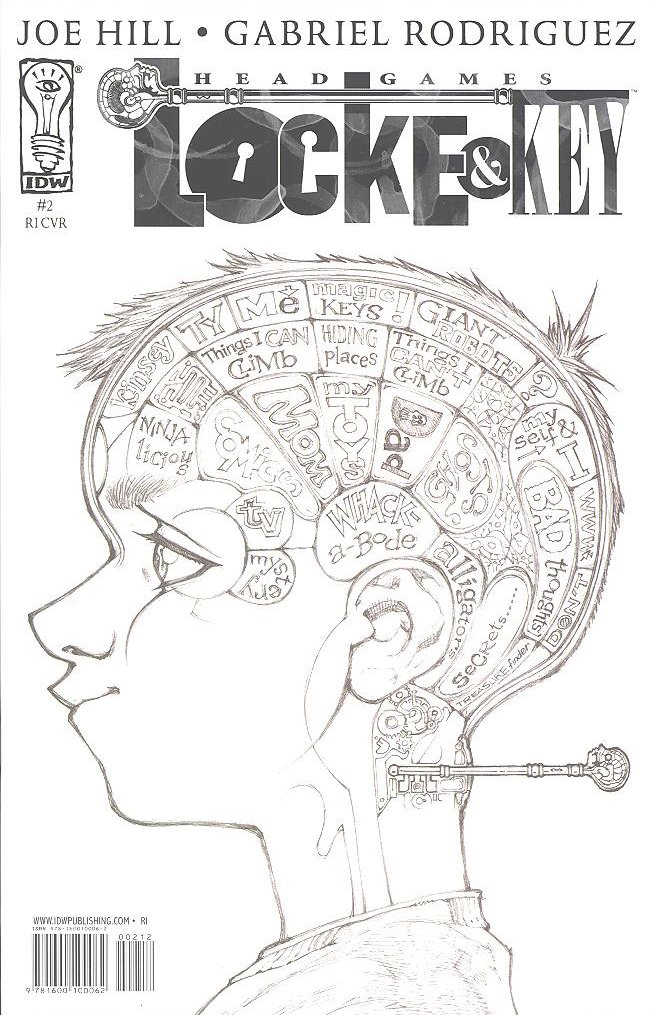 Locke & Key Head Games #2 1:10 Retailer Incentive Sketch Variant - Exclusive Comic Book Collector's Edition for Home Display & Gift Giving