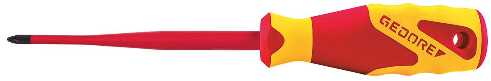 GEDORE VDE 2162 PZ 1 VDE Screwdriver Slim Drive PZ 1 - Professional Insulated Screwdriver for Electrical Work & DIY Projects