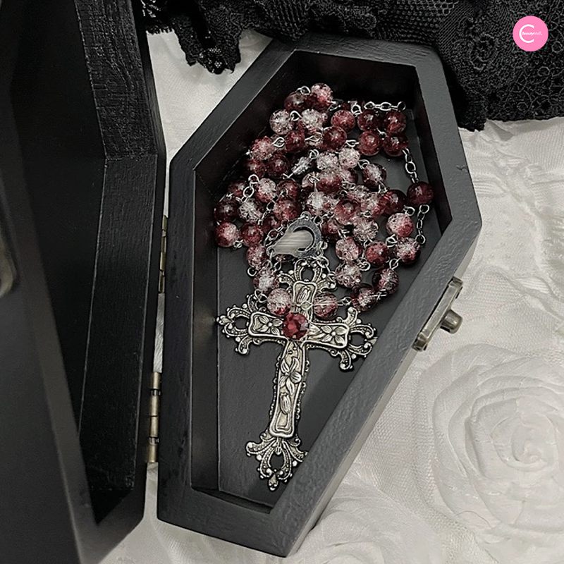 Gothic Dark Punk Cross Pendant Necklace for Women & Men - Stainless Steel Gothic Jewelry - Perfect for Halloween, Cosplay, and Alternative Fashion