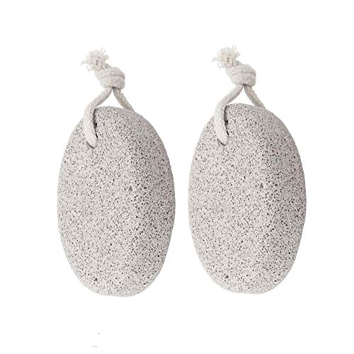 Premium Pumice Stone Set for Feet & Body - Exfoliating Callus Remover for Men & Women - 2 Pack Oval Stones for Smooth Skin - Perfect for Pedicures, Home Spa & Foot Care