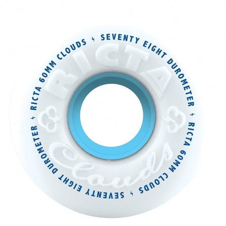 Ricta Clouds 78A Wheels 60mm - Premium Soft Skateboard Wheels for Smooth Cruising & Street Skating - Perfect for Urban Commuting & Park Rides