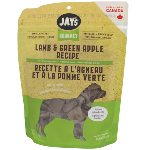 Jay's Gourmet Lamb & Green Apple Recipe Dog Treats - Natural, Grain-Free, Healthy Snacks for Dogs - Perfect for Training, Rewards & Dental Health