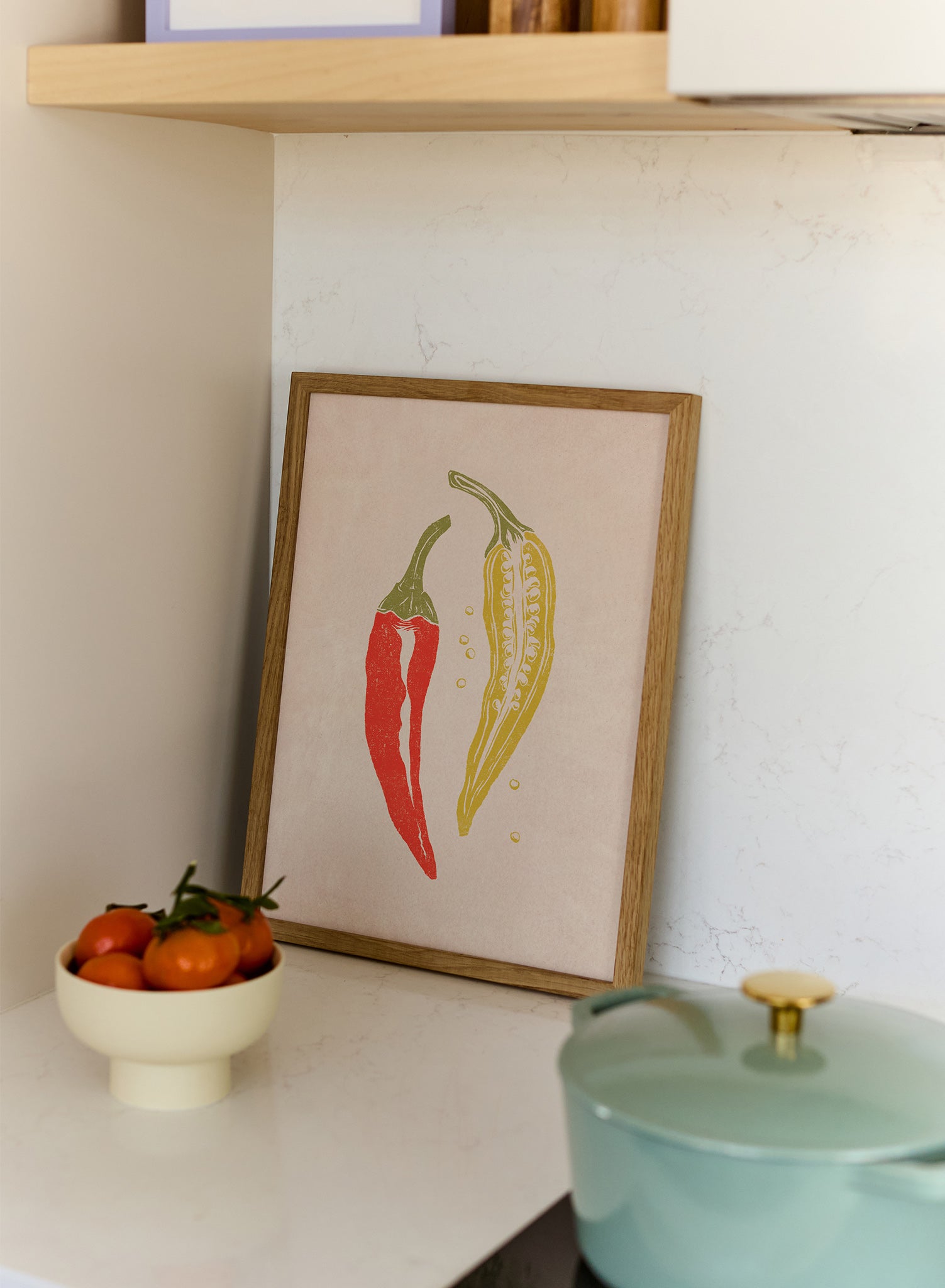 Pepper Print Poster - High-Quality Wall Art Decor for Home, Office, and Kitchen - Perfect for Spice Lovers and Culinary Enthusiasts