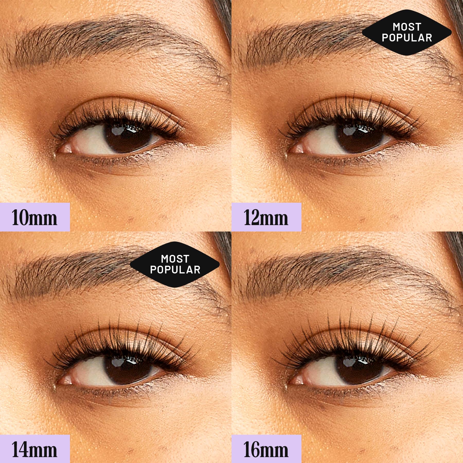 Natural 14mm Faux Eyelash Clusters for Subtle No-Makeup Look - Lightweight DIY Lash Extensions - Vegan & Cruelty-Free - Lasts 10 Days - Perfect for Daily Wear, Weddings & Special Occasions
