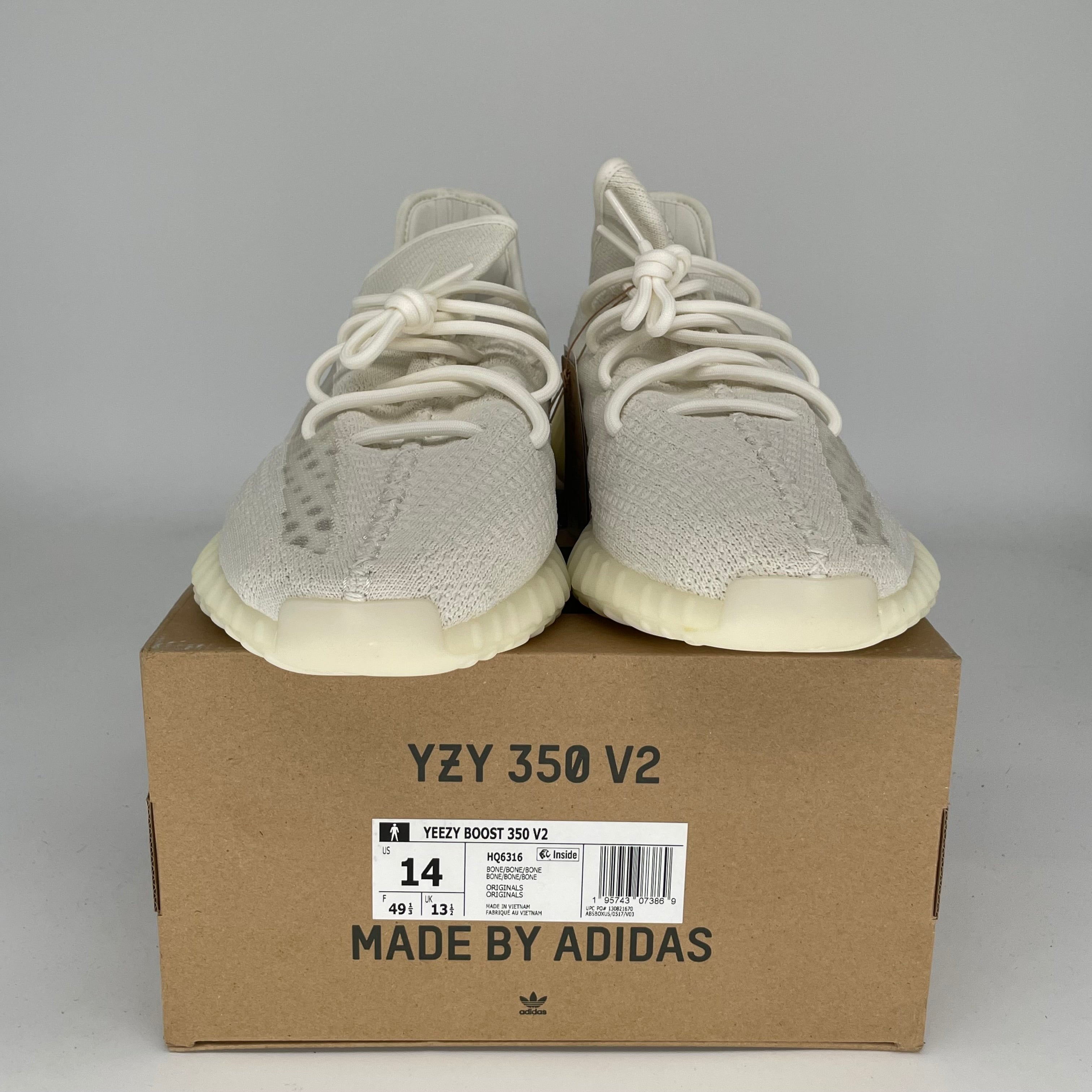 Adidas Yeezy Boost 350 V2 'Bone' - Men's Size 14 Sneakers | HQ6316 | Comfortable Running & Casual Shoes for Everyday Wear