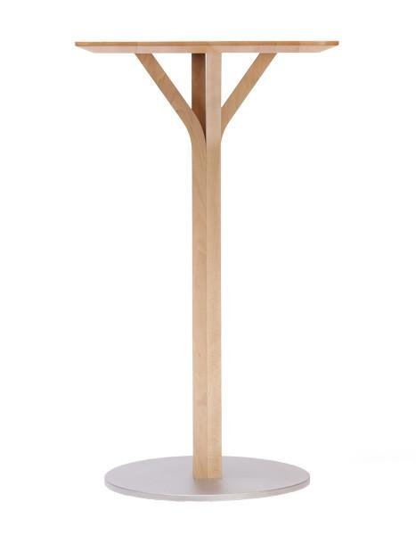 Bloom Bentwood Cocktail Height Table by Ton - Modern Round Bar Table for Living Room, Patio & Small Spaces - Perfect for Cocktails, Coffee & Conversation