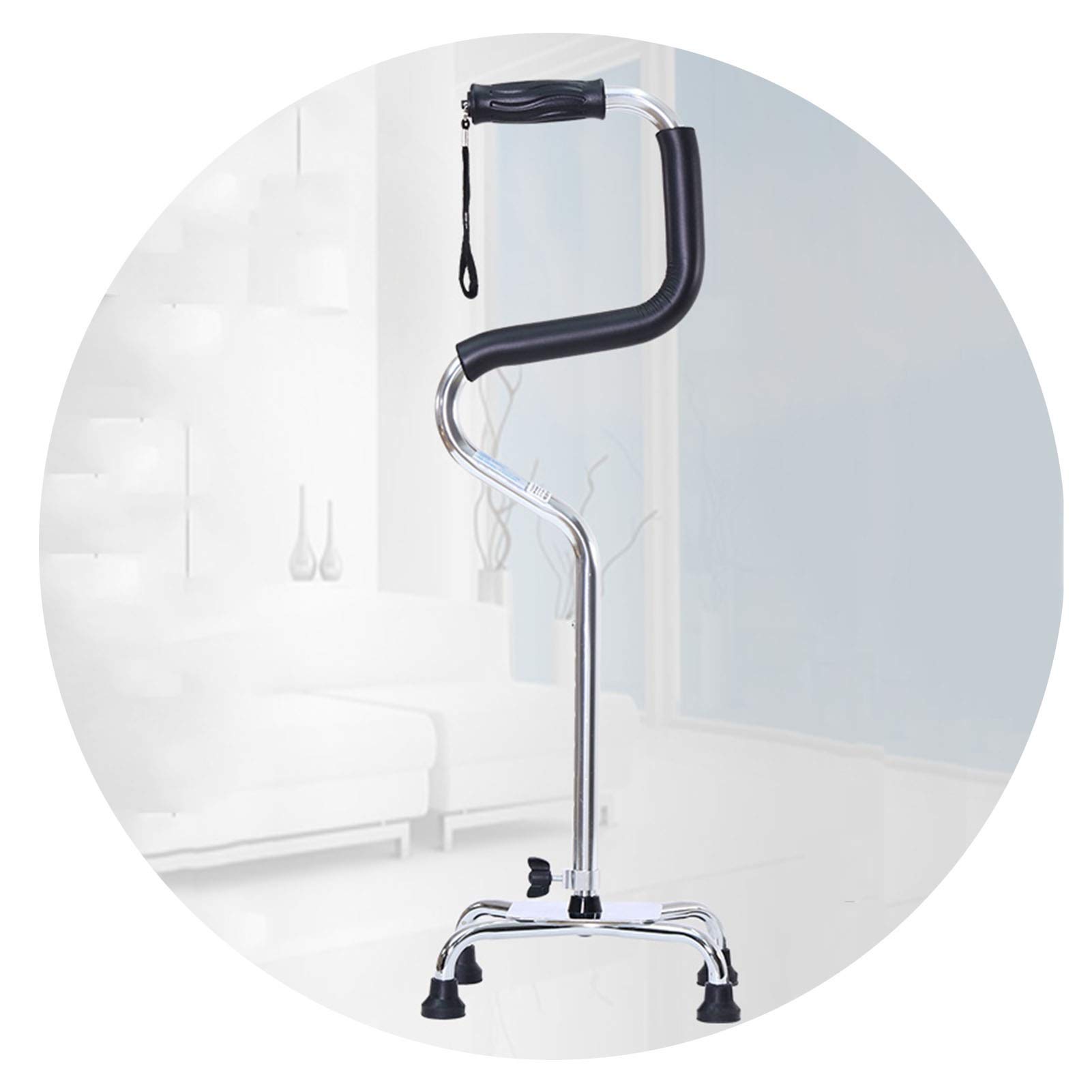 Adjustable 4-Wheel Walker for Seniors - Lightweight Portable Mobility Aid with Sturdy Frame, Non-Slip Handles & 220lb Weight Capacity (Color A) - Ideal for Indoor/Outdoor Use, Post-Surgery Recovery & Elderly Assistance