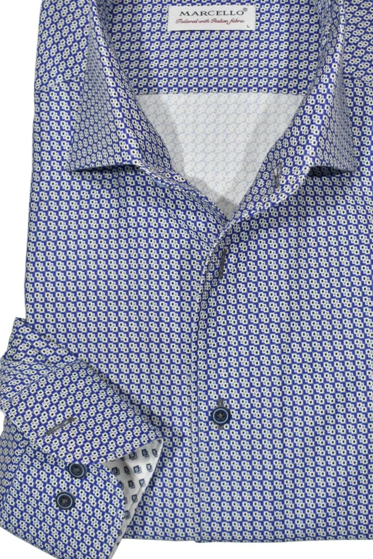 CMW710R Men's Casual Fashion Cotton Shirt in Cuadra Blue - Comfortable & Stylish for Everyday Wear, Office & Outdoor Activities