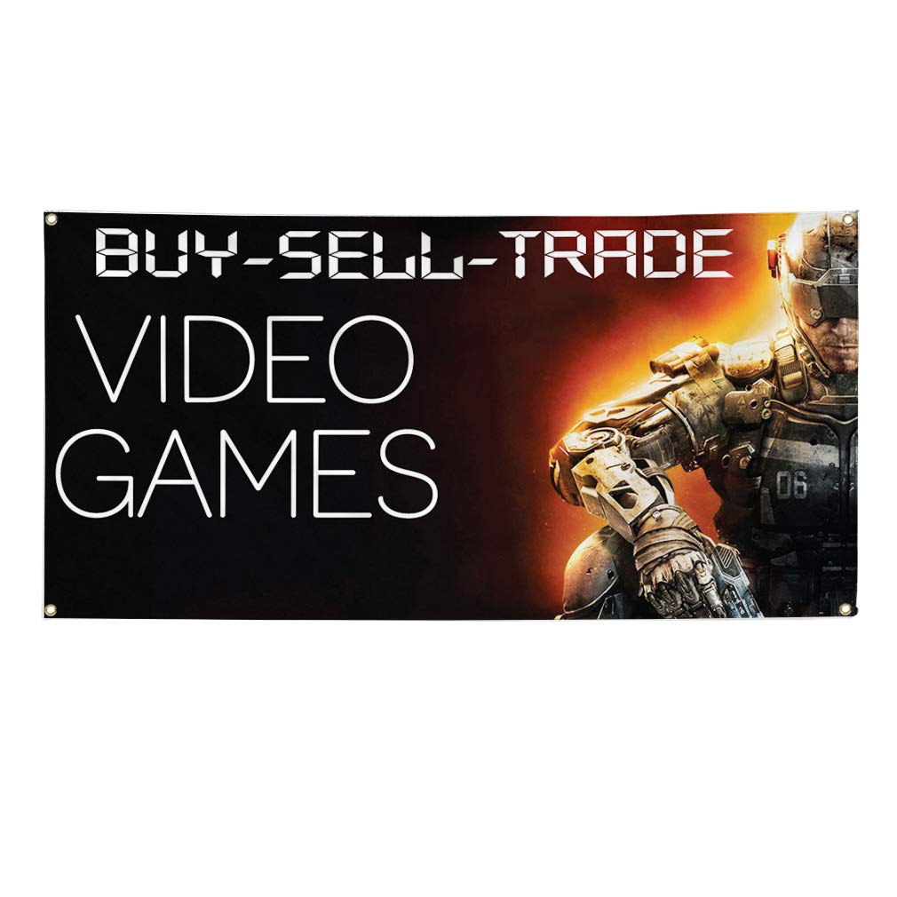 Vinyl Banner 24x36 Inches - Weatherproof Outdoor Yard Signs with 4 Grommets for Business, Trade Shows & Video Game Stores - Durable Industrial Signage for Advertising & Events
