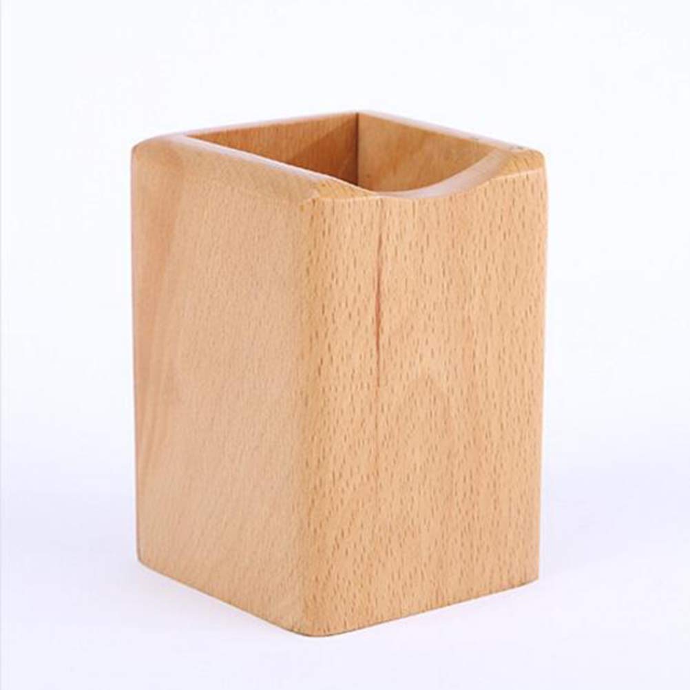 Eco-Friendly Wooden Pen Box & Desk Organizer - Natural Beech Wood Storage for Pens, Pencils & Office Supplies | Perfect for Home, Office & School Organization