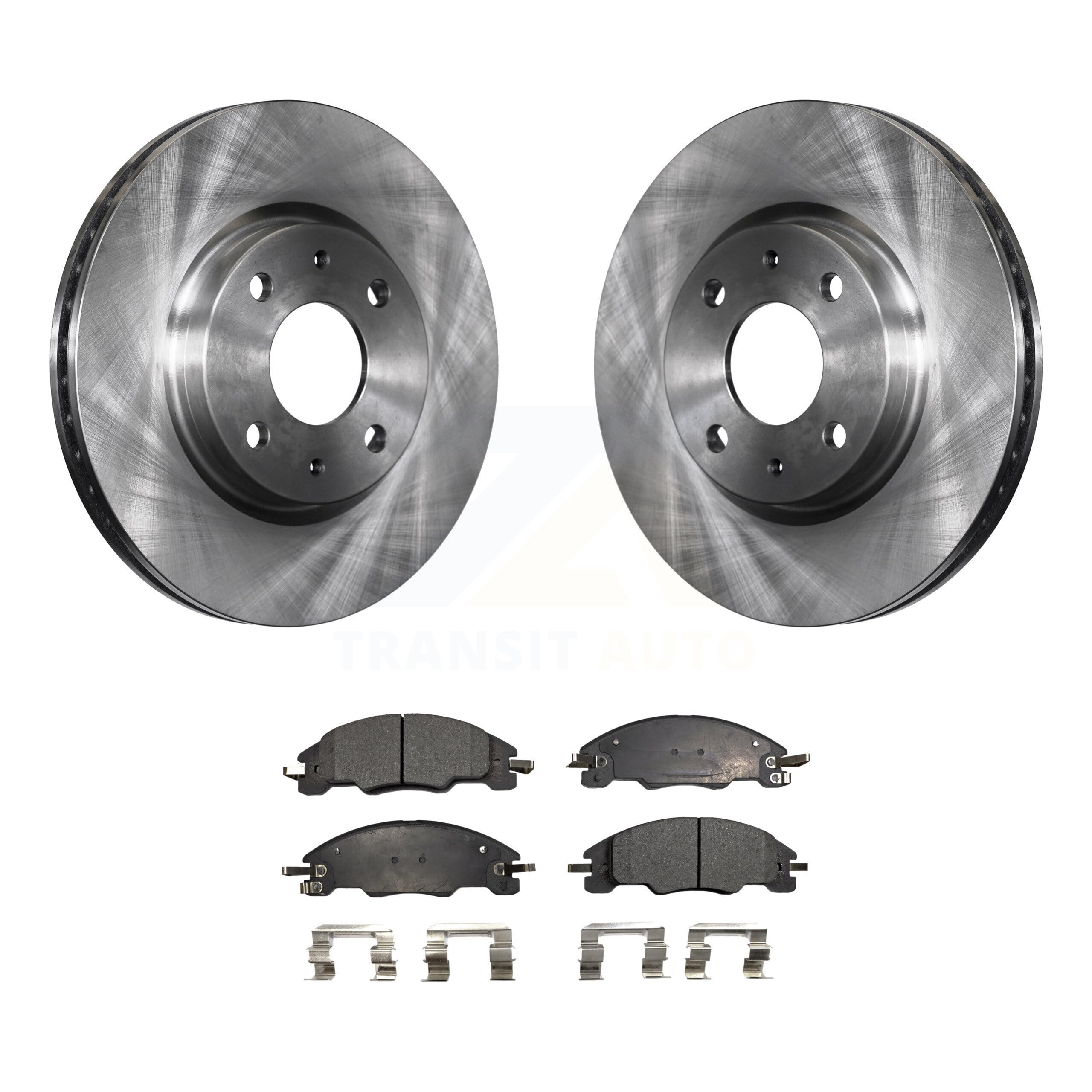 2008-2011 Ford Focus Front Brake Rotors & Pads Kit - K8F-100155 Replacement | Semi-Metallic Brake Pads & Premium Disc Rotors | Perfect for City Driving & Highway Commuting