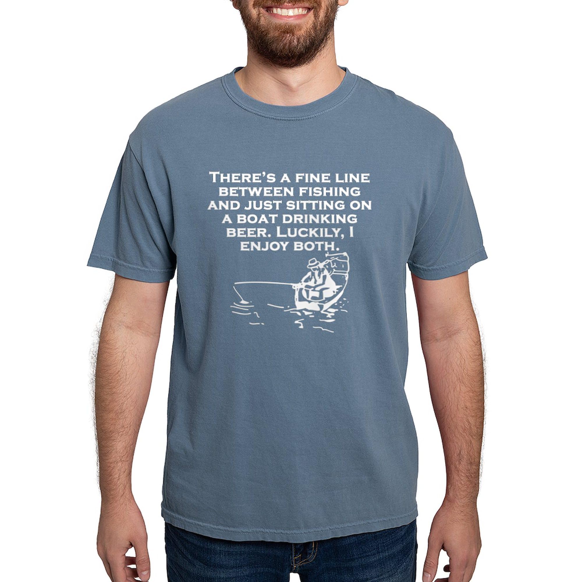 Fishing & Sitting in a Boat T-Shirt for Men - Comfort Colors® Relaxed Fit Cotton Tee - Perfect for Fishing Trips, Boating & Outdoor Adventures