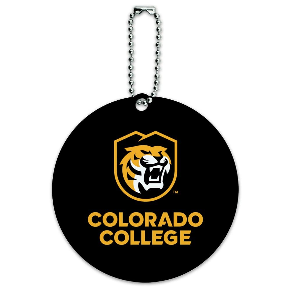 Colorado College Tigers Logo Round Luggage ID Tag - Durable Suitcase Identification Card for Carry-On Bags - Perfect for Travel, Business Trips & College Dorms