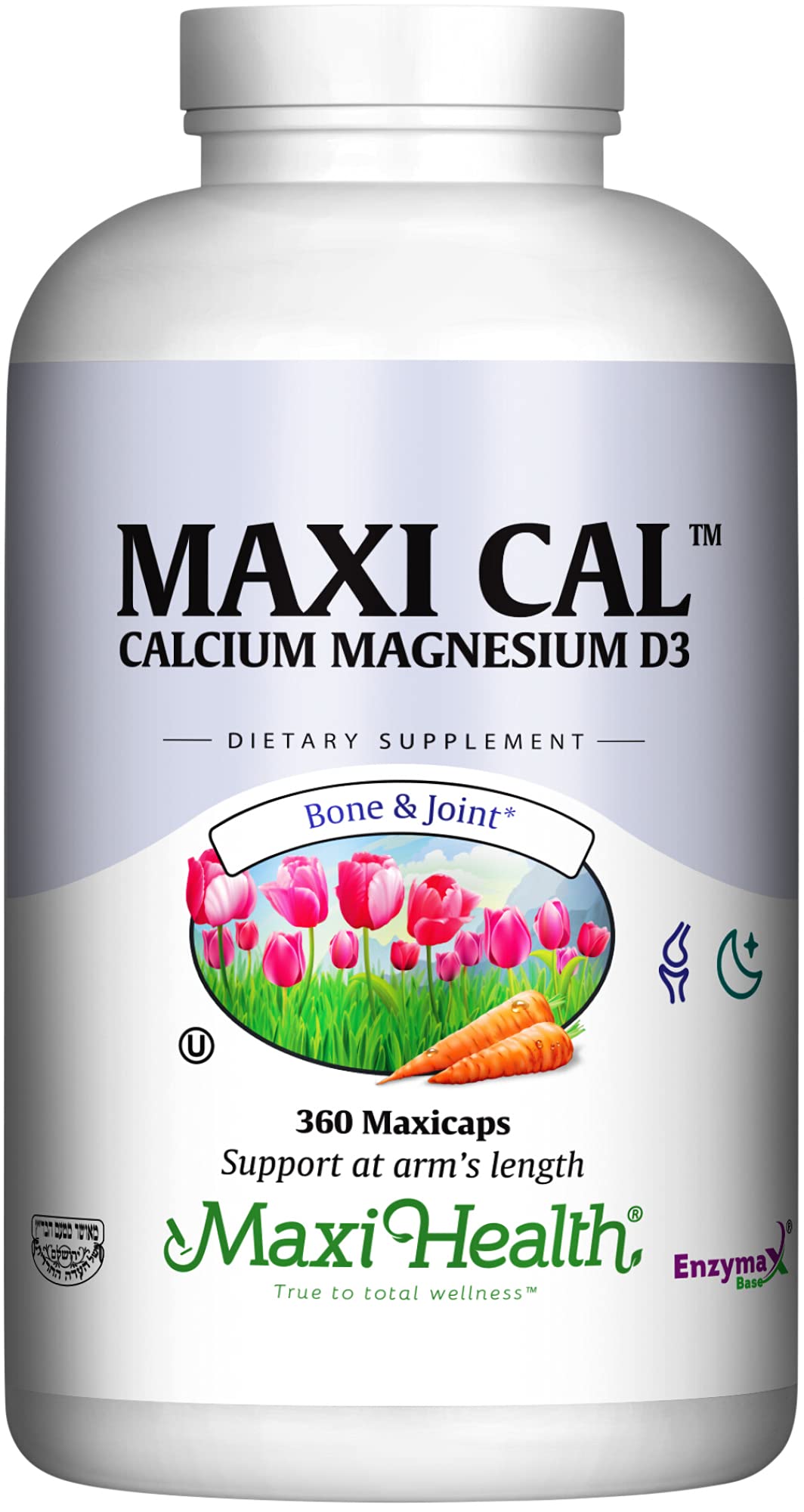 Maxi Health Calcium 1000mg with Vitamin D3 (1000 IU) & Magnesium (500mg) - Bone Strength, Teeth & Joint Support Supplement for Adults - 360 Capsules - Supports Healthy Bones for Active Lifestyle & Post-Workout Recovery