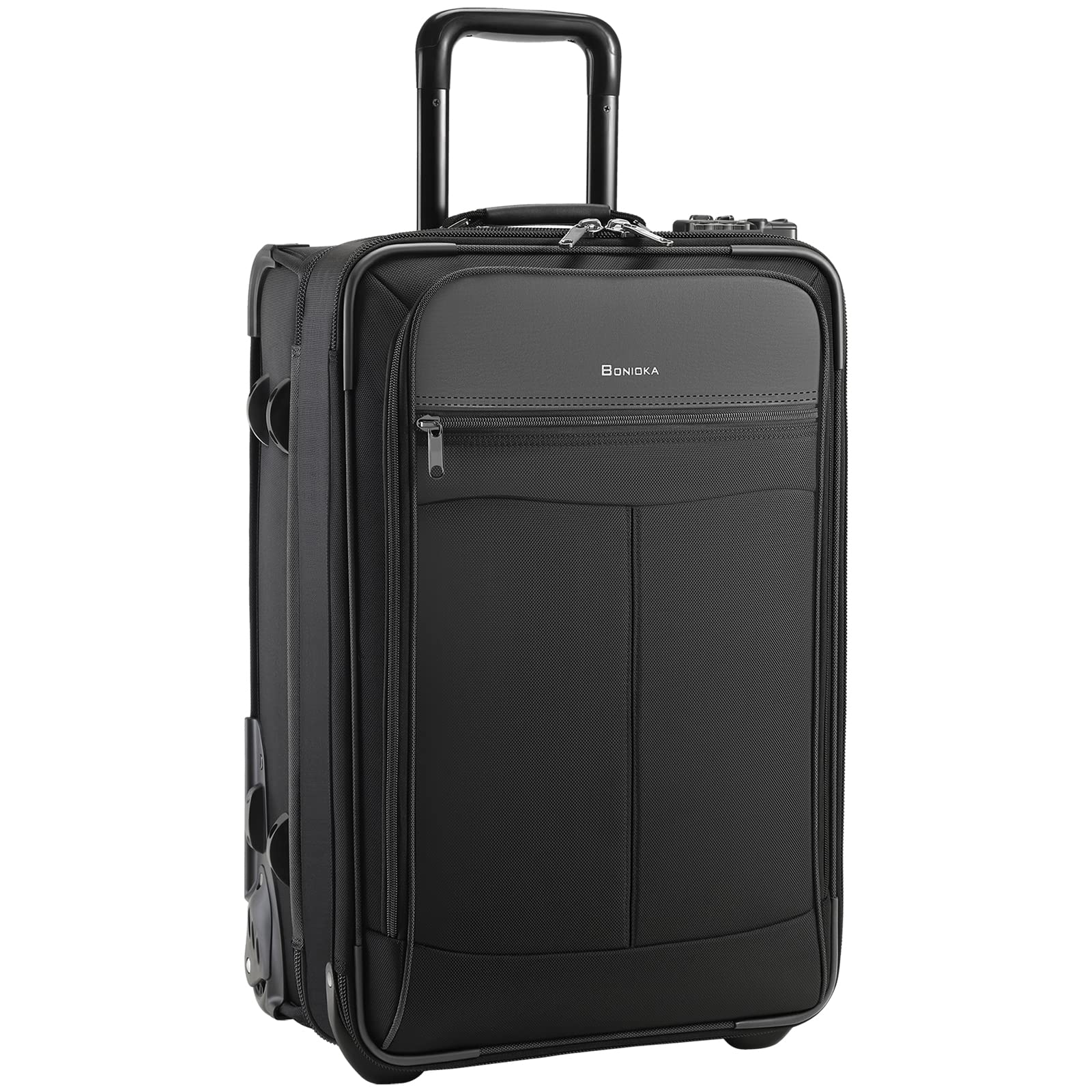 TSA Approved 22 Inch Rolling Garment Bag with Wheels - 2 in 1 Travel Suitcase & Luggage for Business Trips | Built-in Lock, Durable Black Carry-On | Perfect for Business Travel, Weddings & Formal Events
