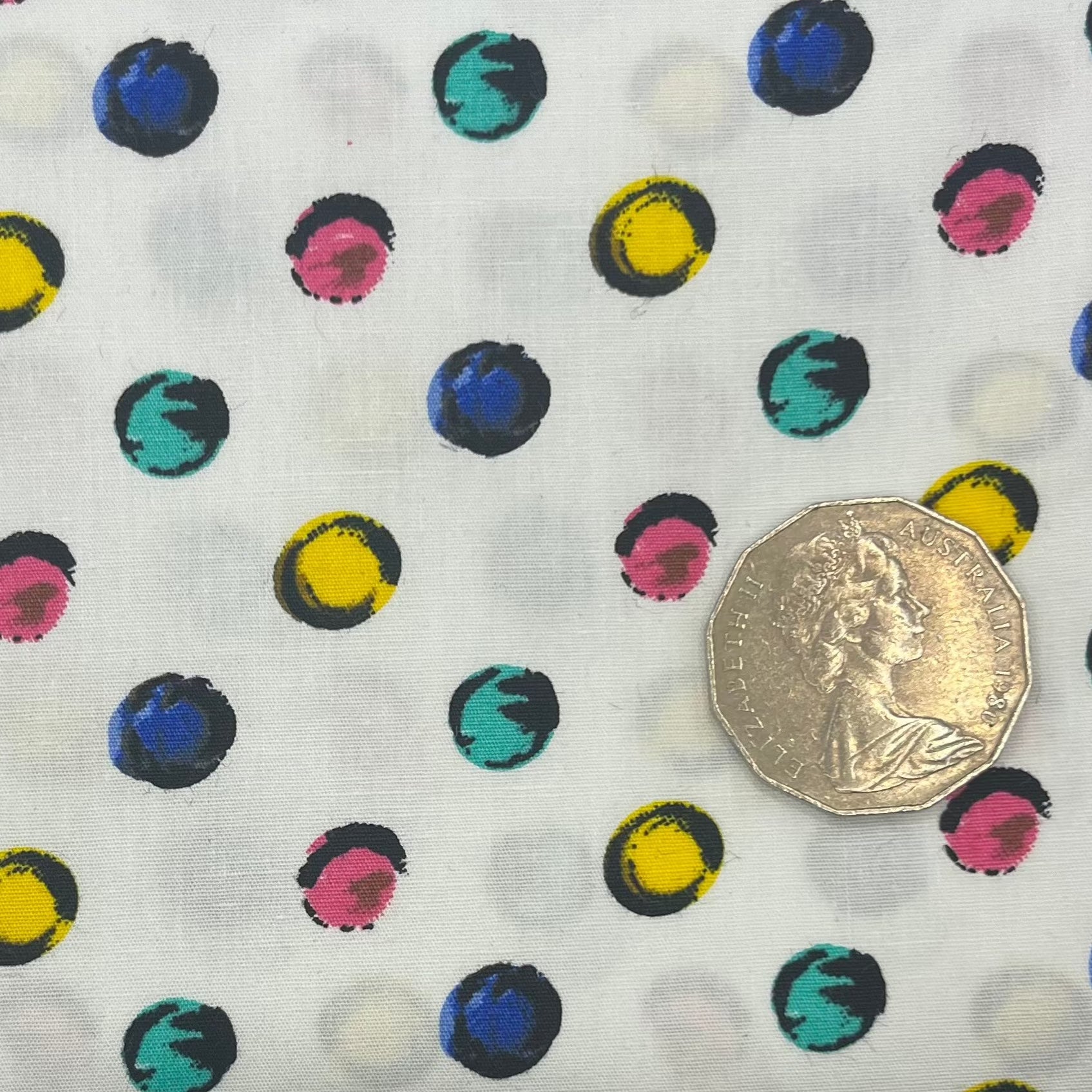 Colorful Cartoon Dots Pattern on White Background - Perfect for Kids' Room Decor, DIY Crafts & Scrapbooking