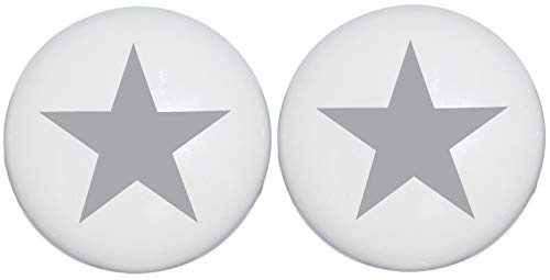 Dark Grey Nautical Star Drawer Knobs - Ceramic Cabinet Pulls for Nursery Decor (Set of 2)