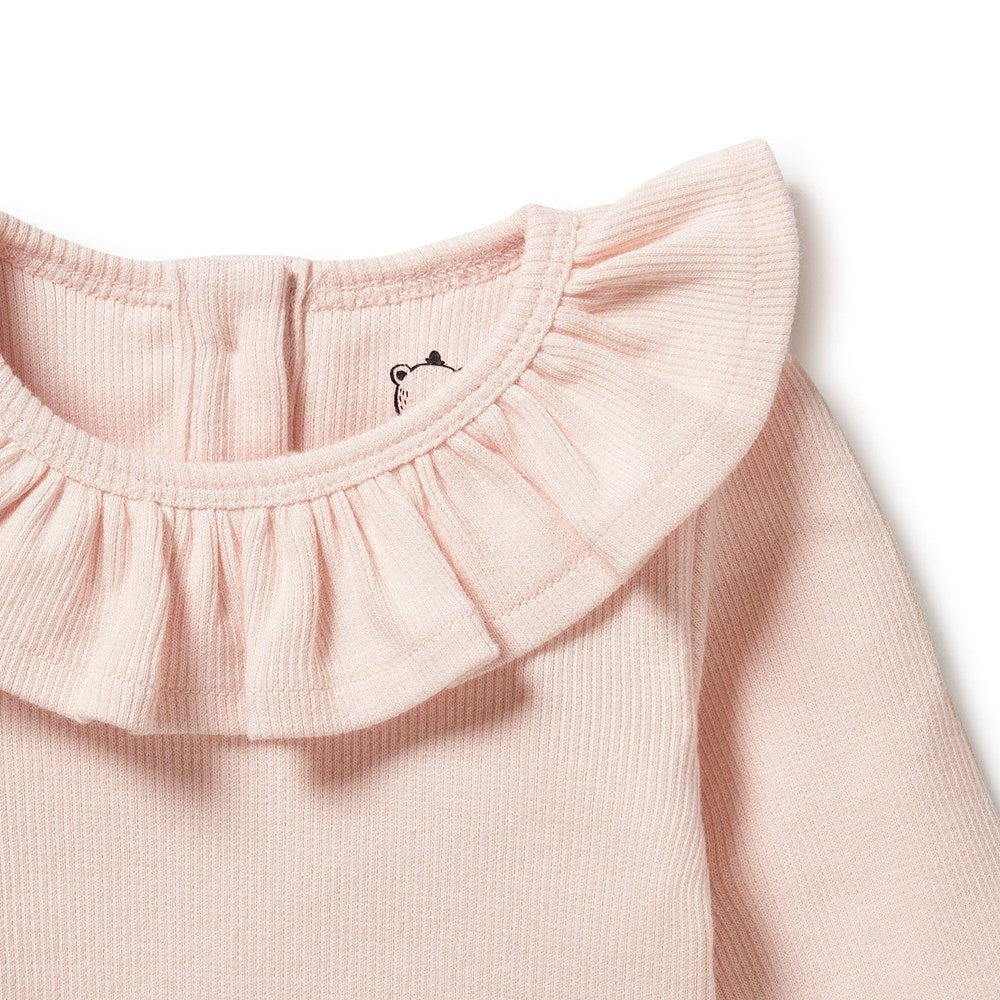 Pink Organic Ruffle Blouse for Women - Soft Cotton Boho Chic Shirt - Perfect for Casual Outings, Dates & Summer Vacations