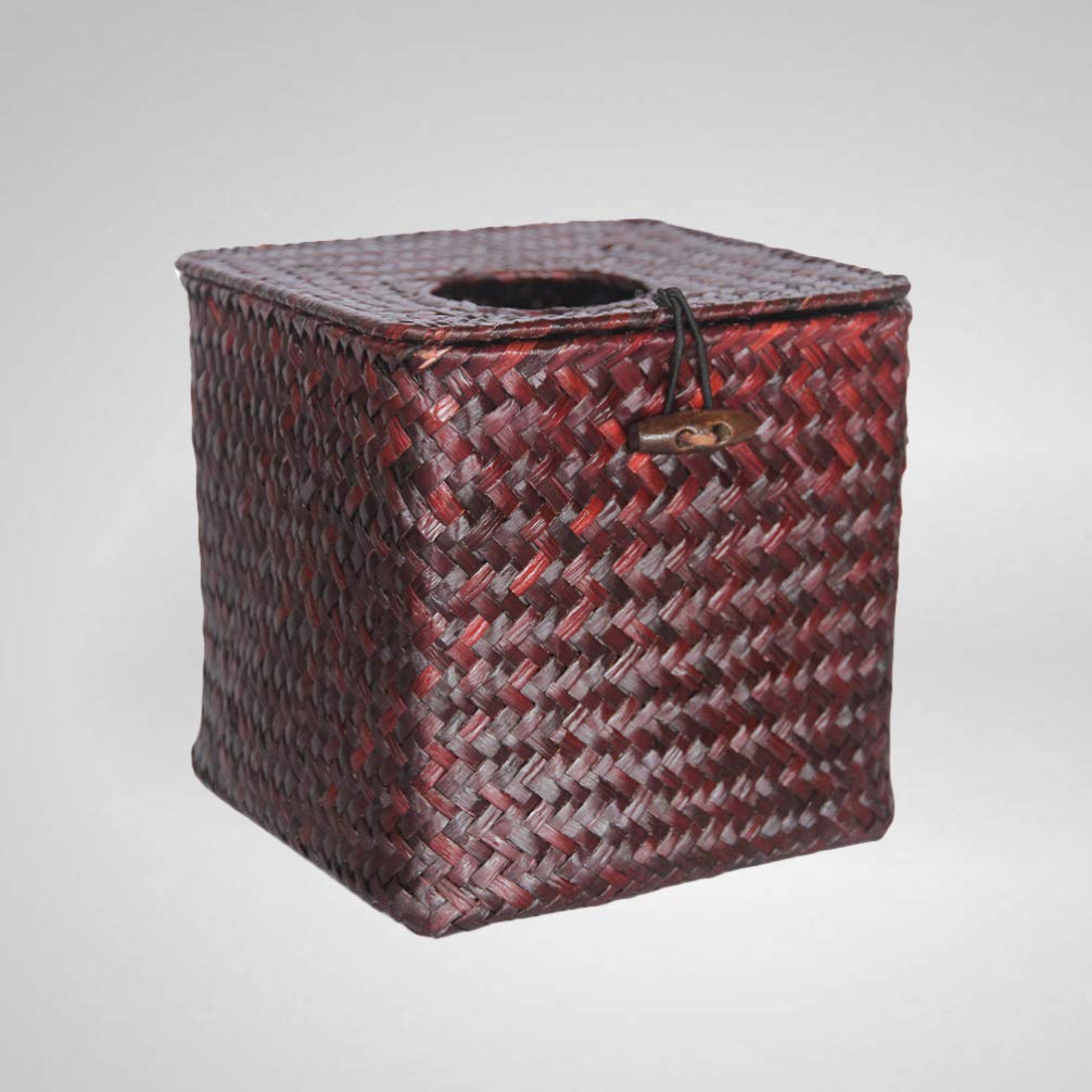 Seagrass Woven Tissue Box Holder - Rattan Decorative Napkin Dispenser for Home & Office | Coffee Table, Bathroom, Living Room Organizer