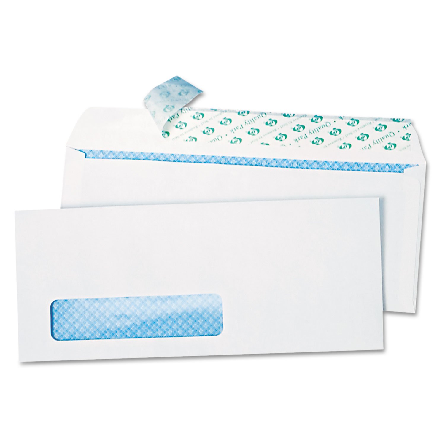 Quality Park Redi-Strip #10 Security Tinted Window Envelopes - Box of 1000 (69222B) White | Business Mailing, Invoices & Official Documents