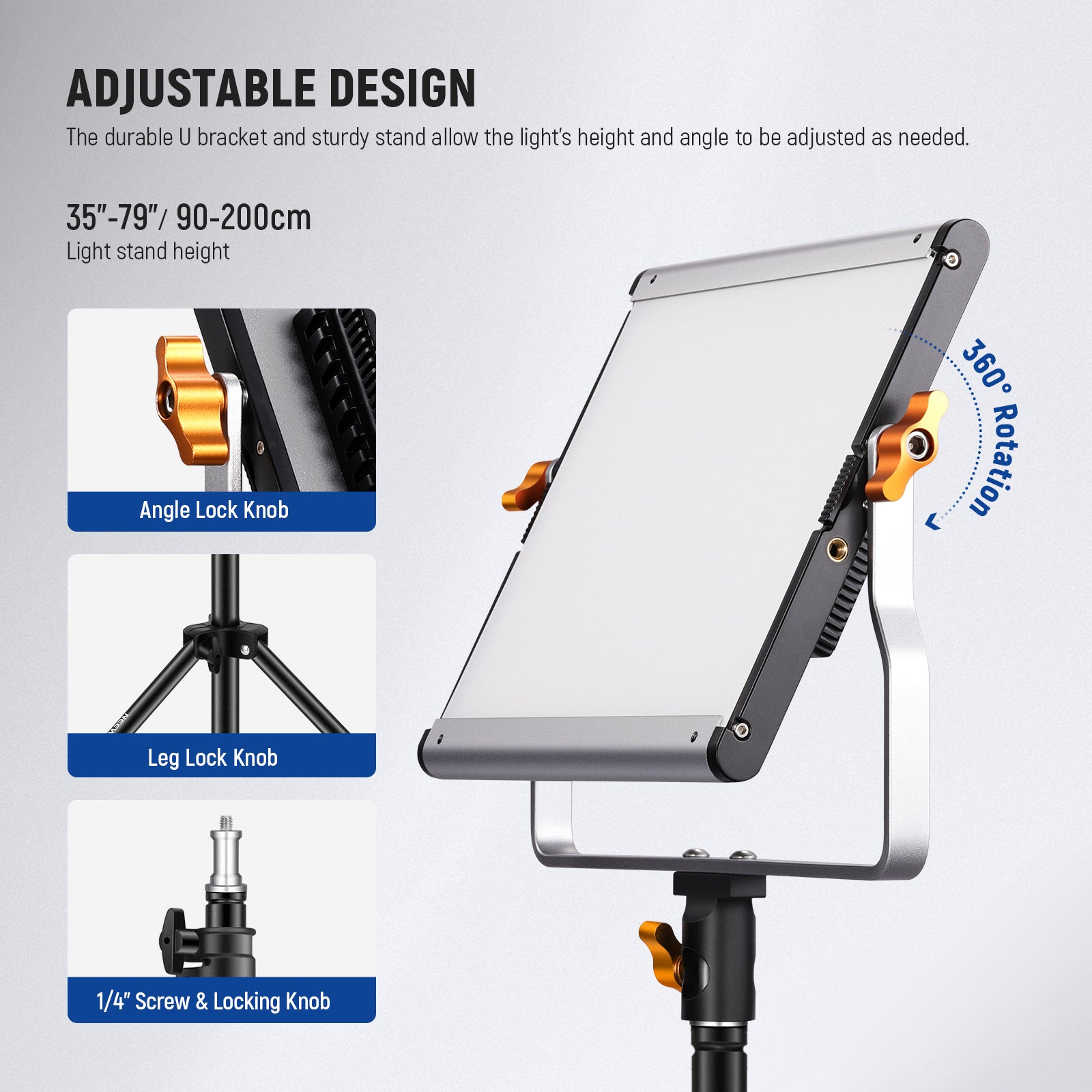 NEEWER 2 Pack NL480 Bi-Color LED Panel Light Kit with Adjustable Brightness & Color Temperature - Perfect for Photography, Videography, YouTube Studio and Live Streaming