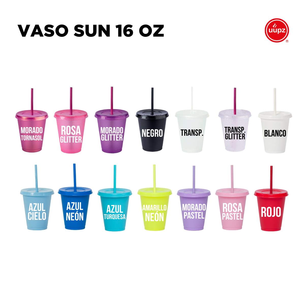 50-Pack Reusable Plastic Cups with Lids & Straws - 16oz BPA-Free Insulated Tumblers for Coffee, Smoothies & Cold Drinks - Perfect for Parties, Picnics & Office Use