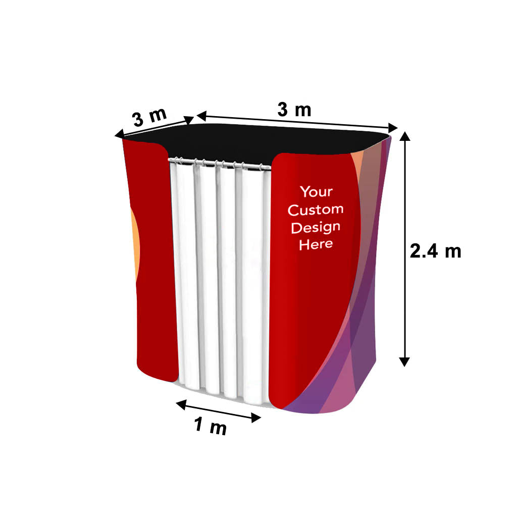 3x2.4x3m Portable Selfie Pod Photobooth - Collapsible Enclosure Cube Photo Tent for Professional Photography, Product Shoots & Social Media Content Creation - Perfect for Studios, Events & Home Use