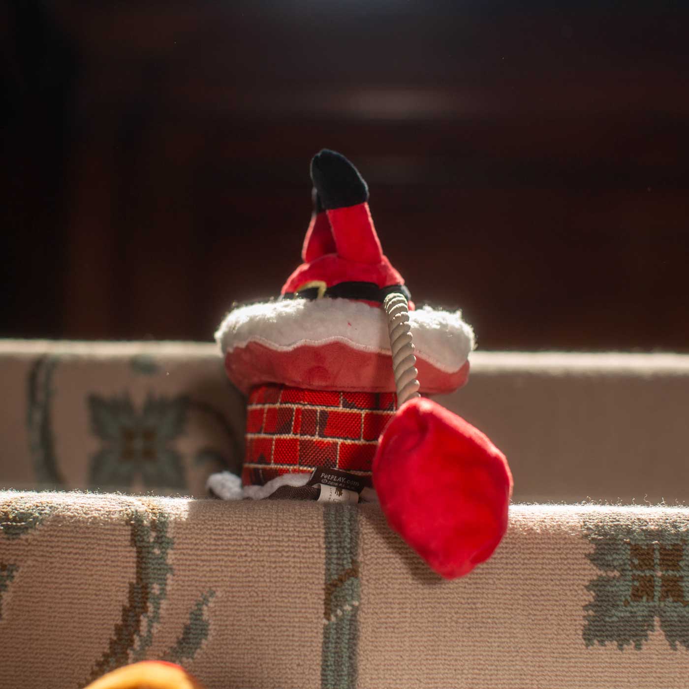 P.L.A.Y. Merry Woofmas Clumsy Santa Dog Toy - Christmas Pet Gift for Small & Medium Dogs - Fun Holiday Chew Toy for Puppies - Perfect for Indoor Play & Christmas Stocking Stuffers