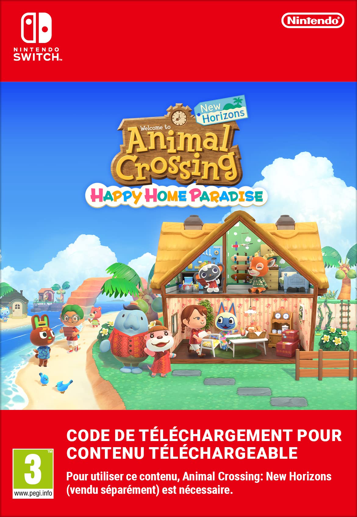 Animal Crossing: New Horizons Happy Home Paradise DLC - Nintendo Switch Digital Download Code | Expand Your Island Life with Custom Vacation Homes & Design Paradise for Villagers