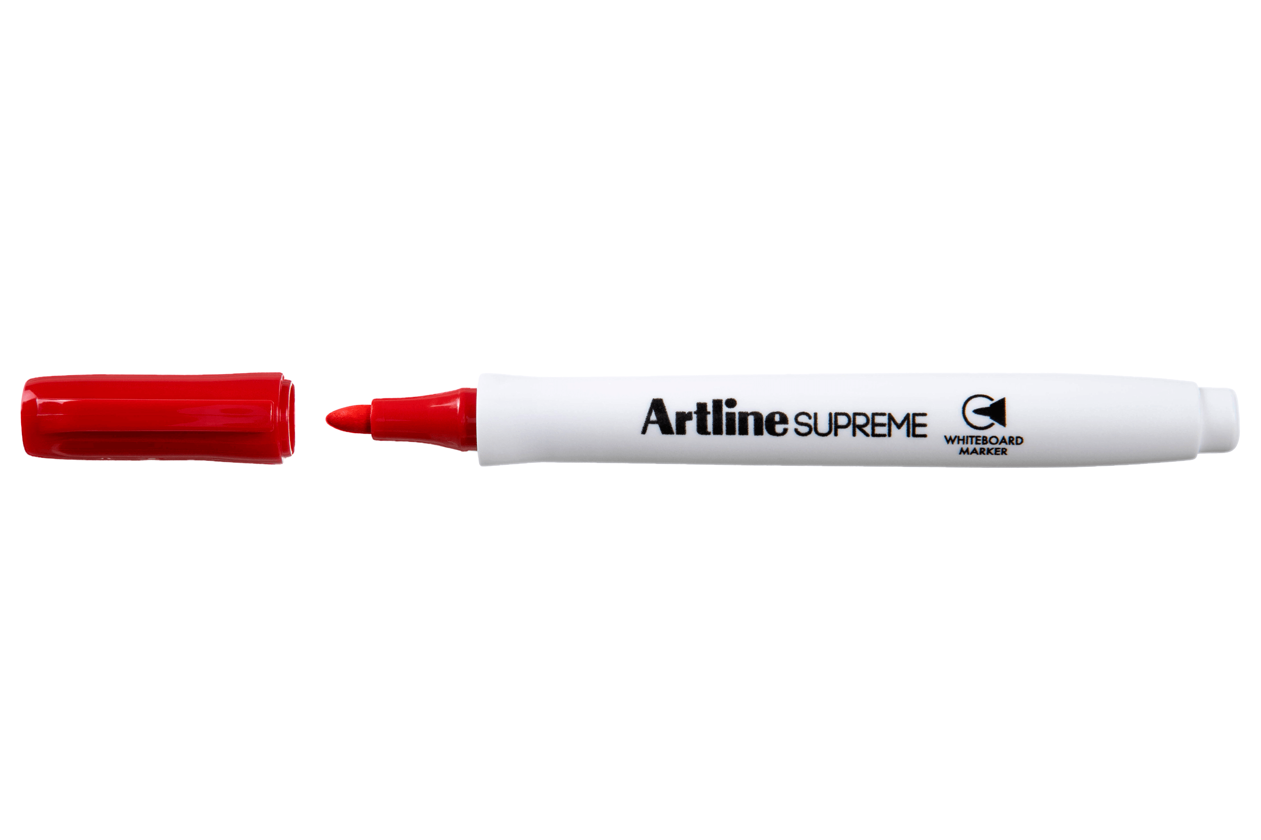 Artline Supreme Whiteboard Marker 1.5mm Bullet Tip - Pack of 12 Red Dry Erase Markers for Office, Classroom & Home Use - Non-Toxic, Low-Odor White Board Pens
