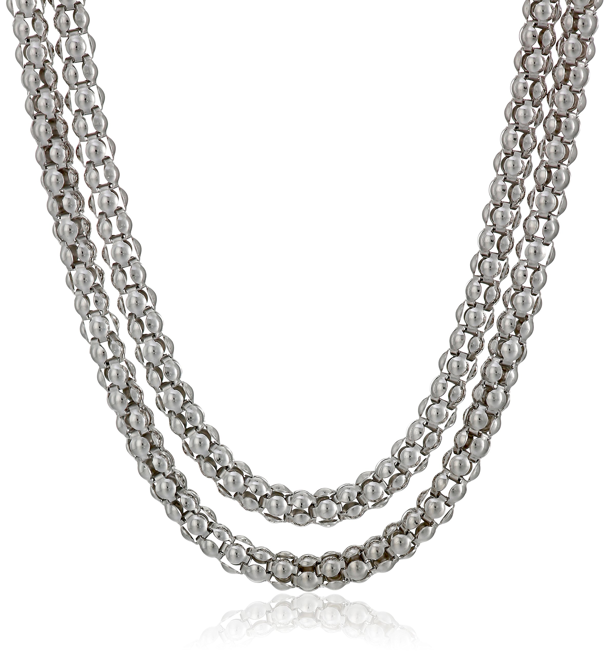 Sterling Silver Italian 2.95mm Popcorn Chain Necklace 36 Inch - Elegant Layered Necklace for Women, Perfect for Everyday Wear, Parties & Gifts